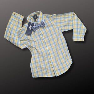 NWT Boys' IZOD Oxford Dress Shirt with Matching Bow Tie
